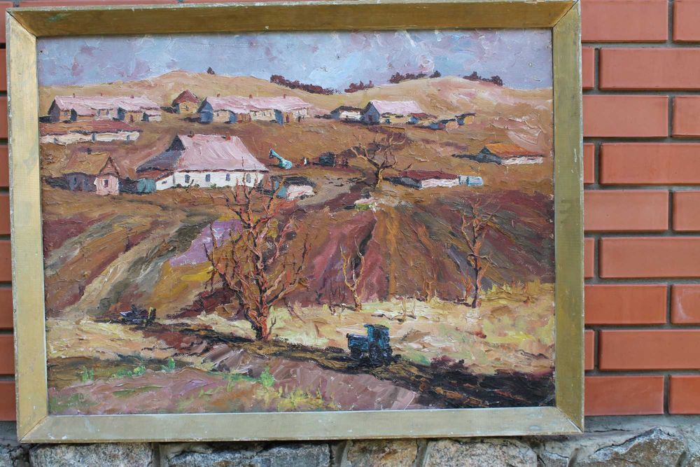 большая картина соцреализм осень в колхозе