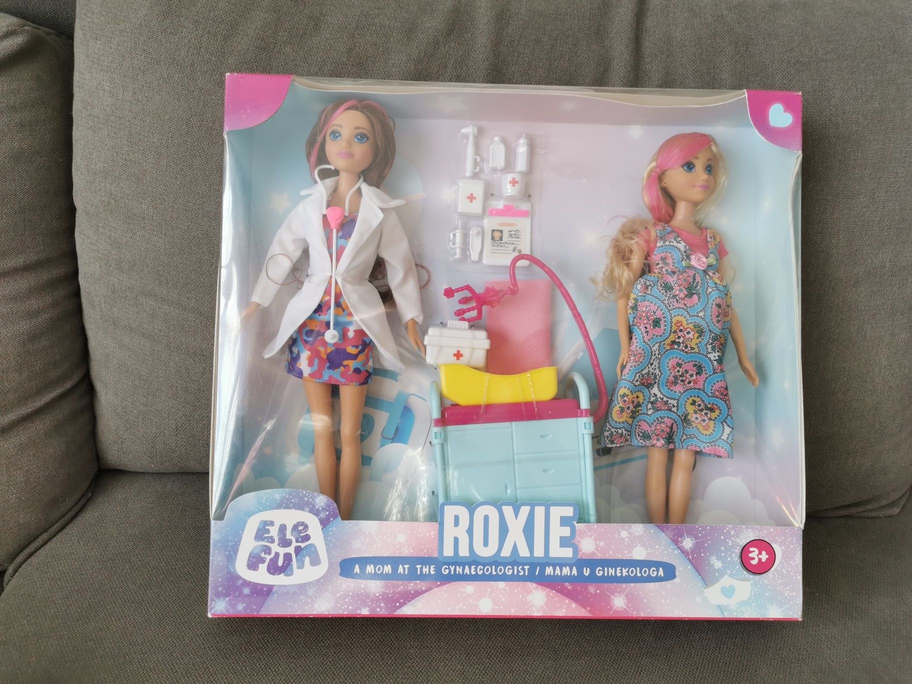 Nowe roxie barbie elefun prezent Lalka mama u ginekologa lalki zabawka