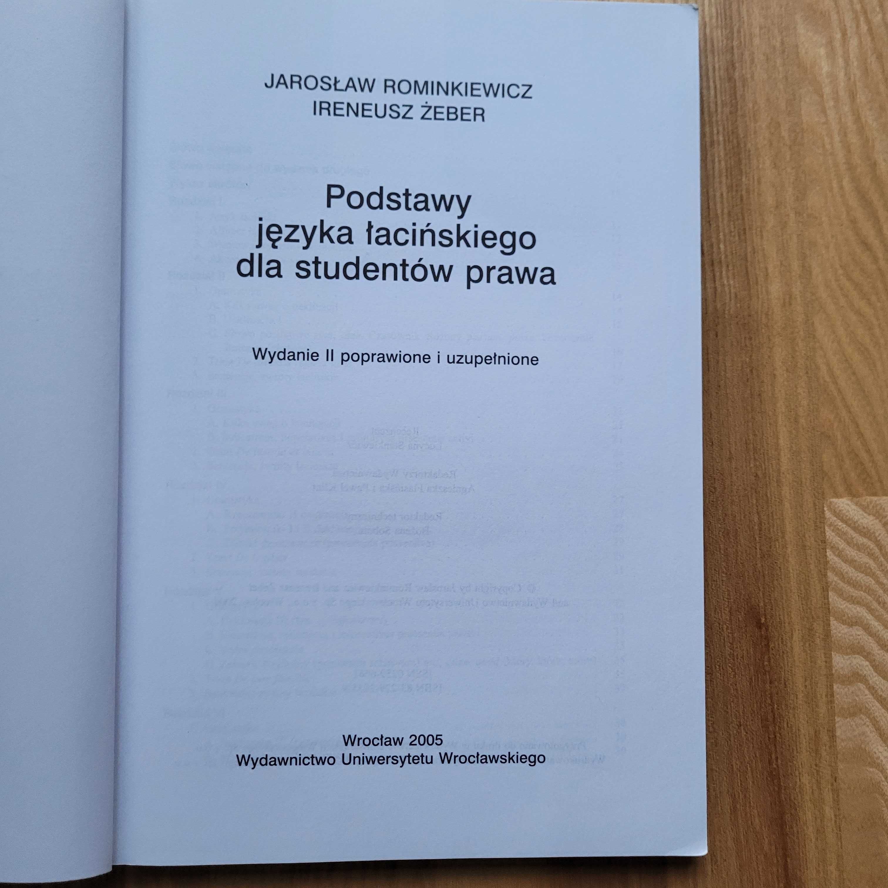 Podstawy języka łacińskiego dla studentów prawa Rominkiewicz Żeber