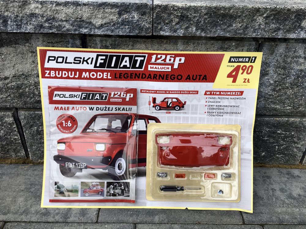 Czasopismo - Kolekcjonerski FIAT 126P-HACHETTE 1/6, auta PRL,autka