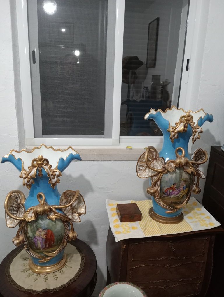 2 Jarras de percelana francesa xlx