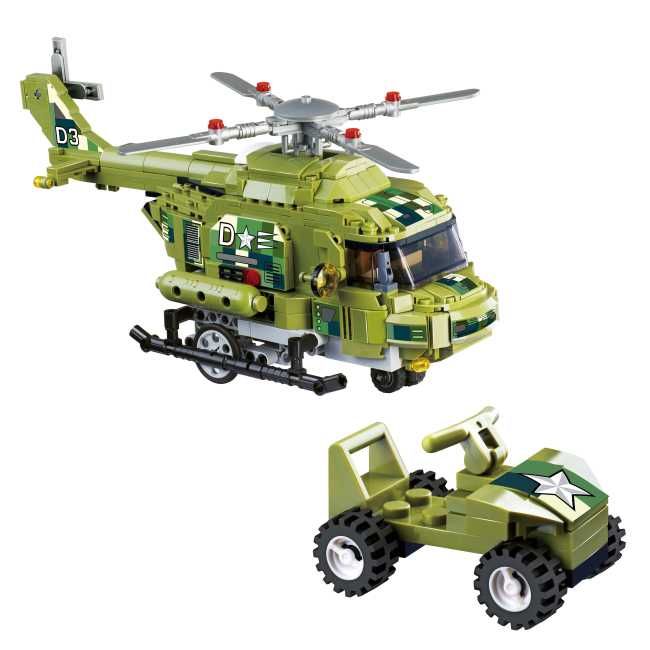 Конструктор Wise block Військовий гелікоптер делюкс на рк EU389802