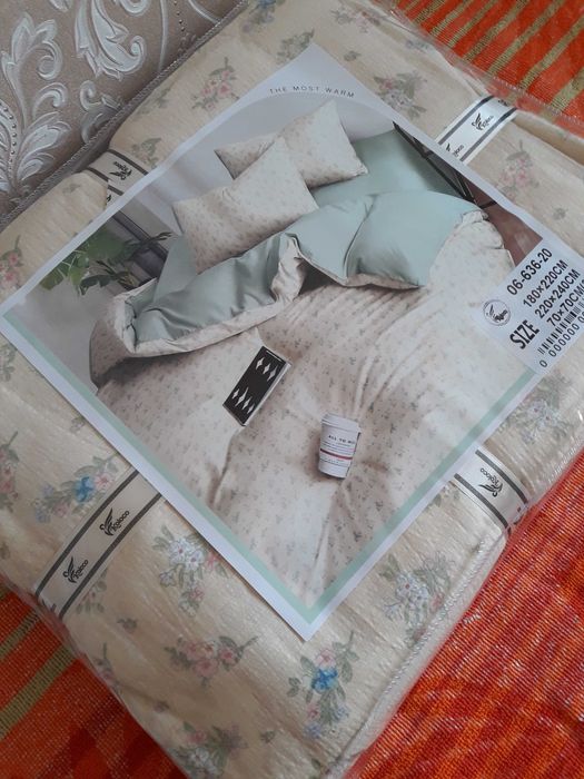 Двоспальна постільна білизна -  Муслін . Гарна якість !