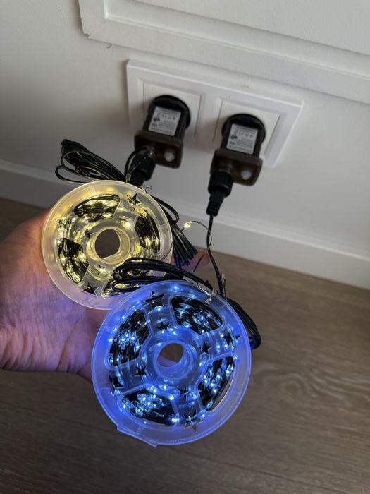 Гірлянда роса в теплому та холодному кольорі