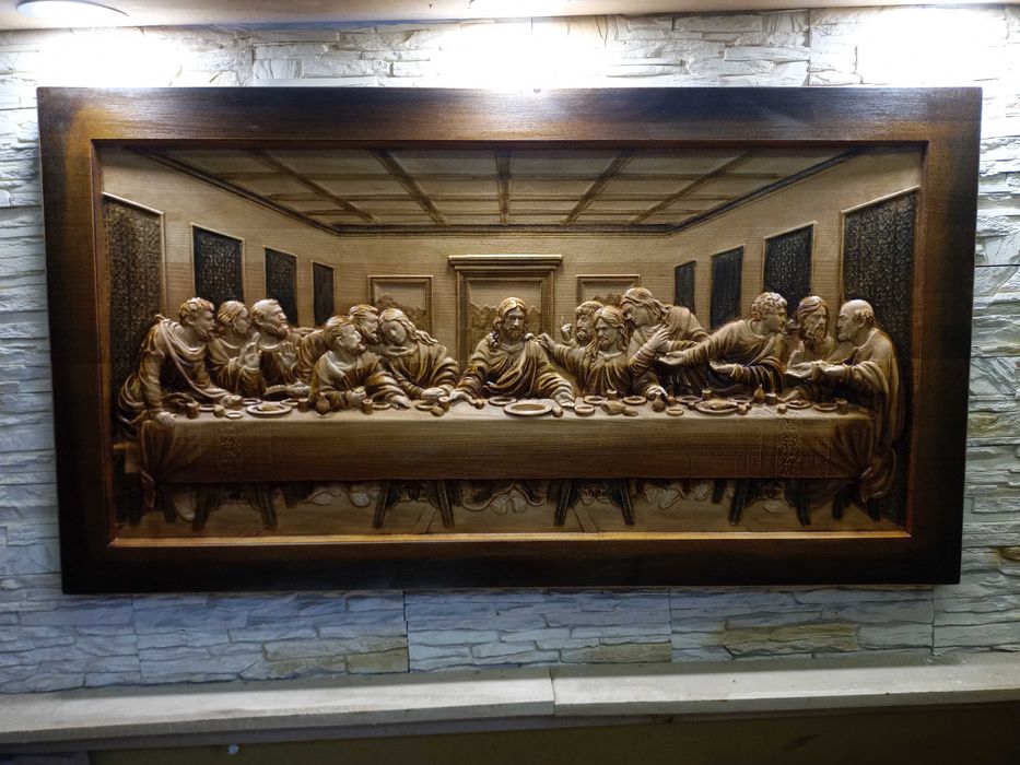 Ostatnia Wieczerza-Plaskorzezba-Drewno