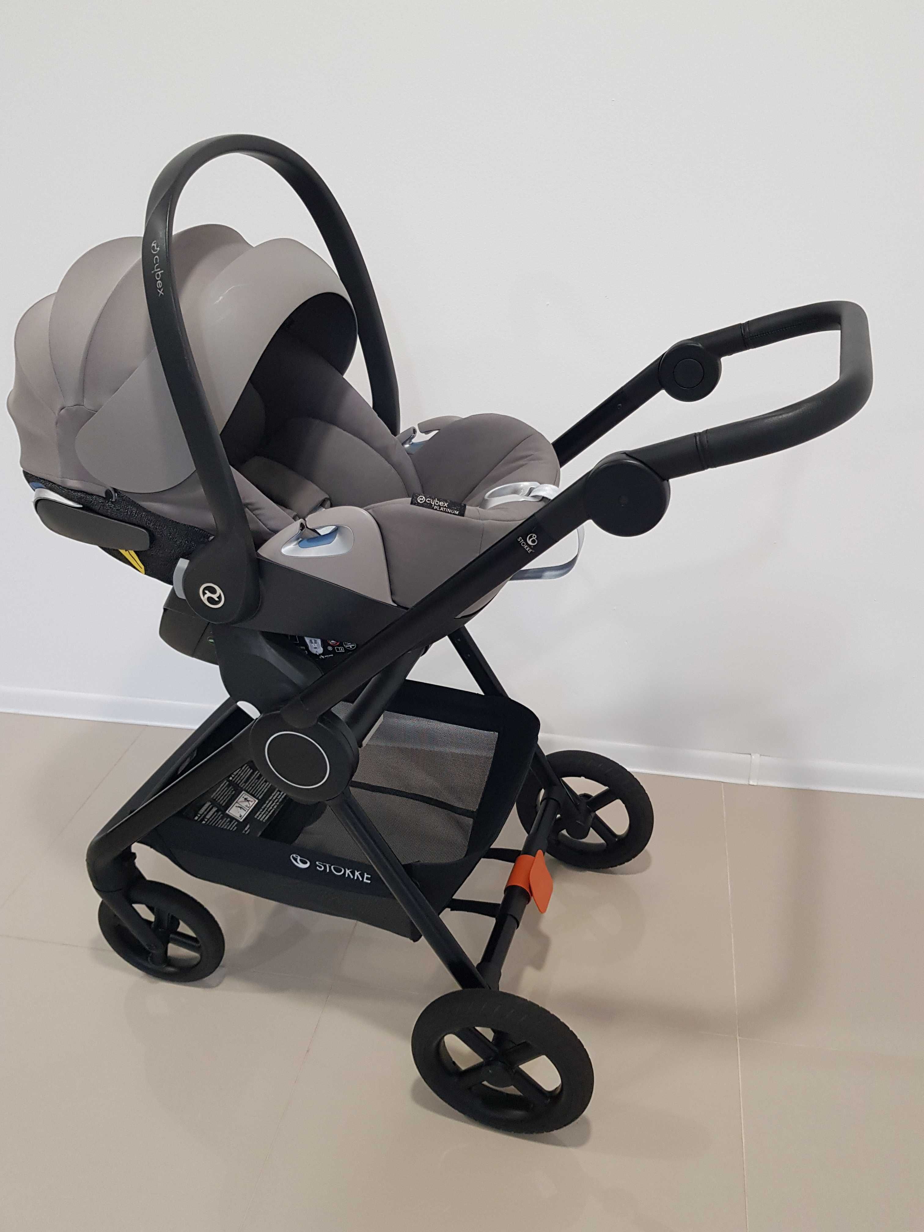 Lekki wózek Stokke Beat 3w1 z rozkładanym fotelikiem Cybex