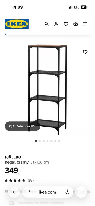 Szafka TV oraz 2x regały IKEA FJALLBO jak nowe