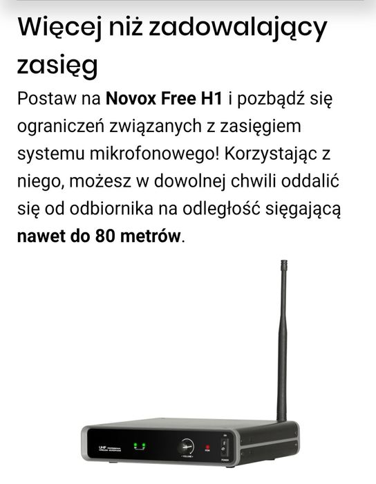 Bezprzewodowy mikrofon NOVOX