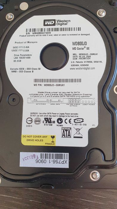 Disco Rigido WD Caviar 80GB