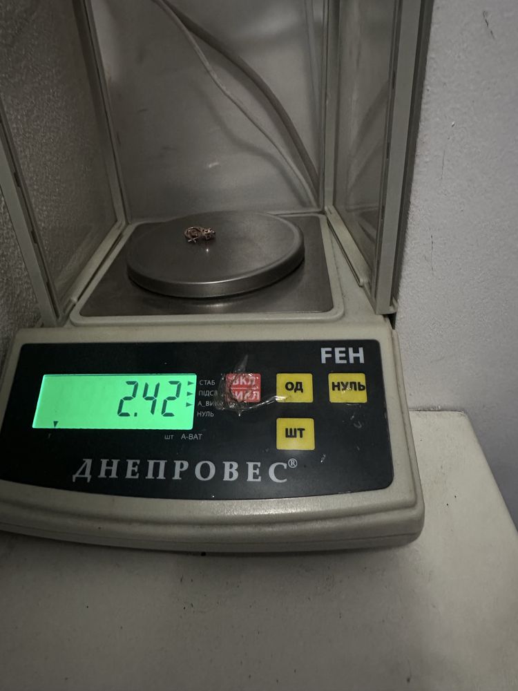 Серьги золотые 585, вес 2,42 грамм сережки