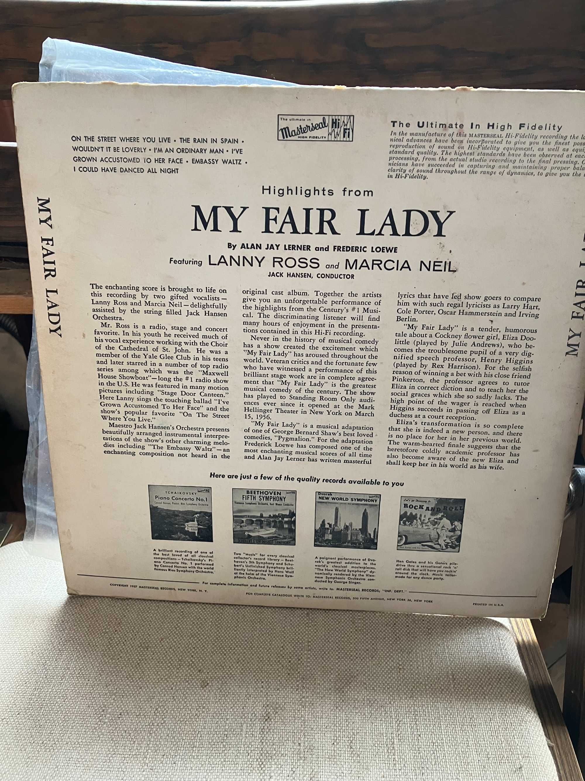 Winyl Lanny Ross  1957 rok " My Fair Lady " near mint