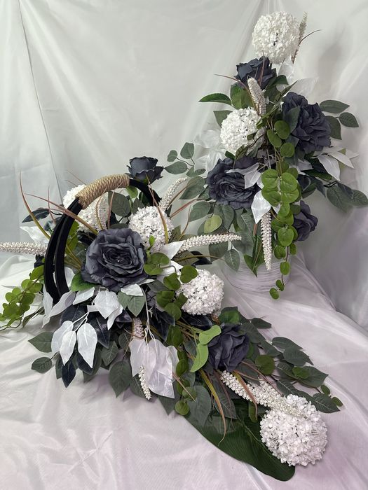 Kompozycja nagrobna komplet wiązanka bukiet na cmentarz grób