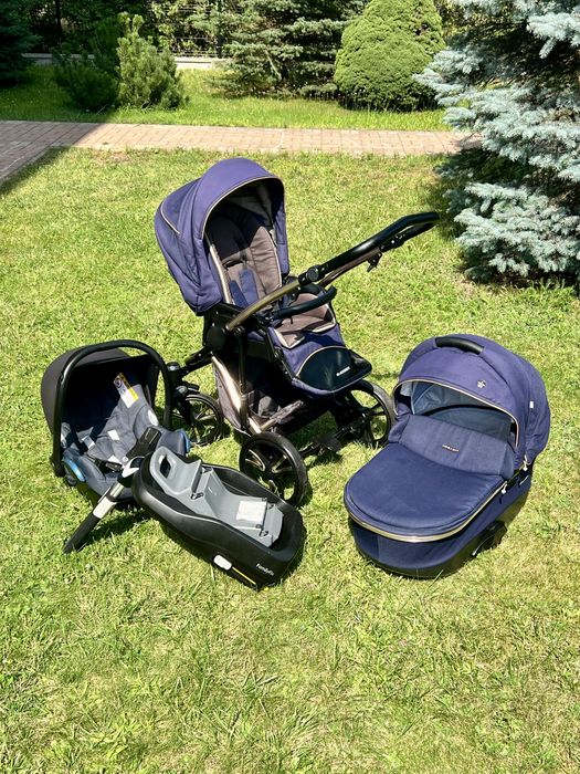 Wózek Bebetto Bresso Premium + Nosidełko z Baza IsoFix