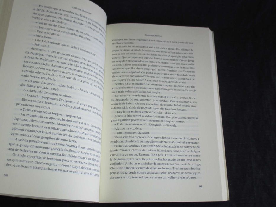 Livro TransAtlântico Colum McCann