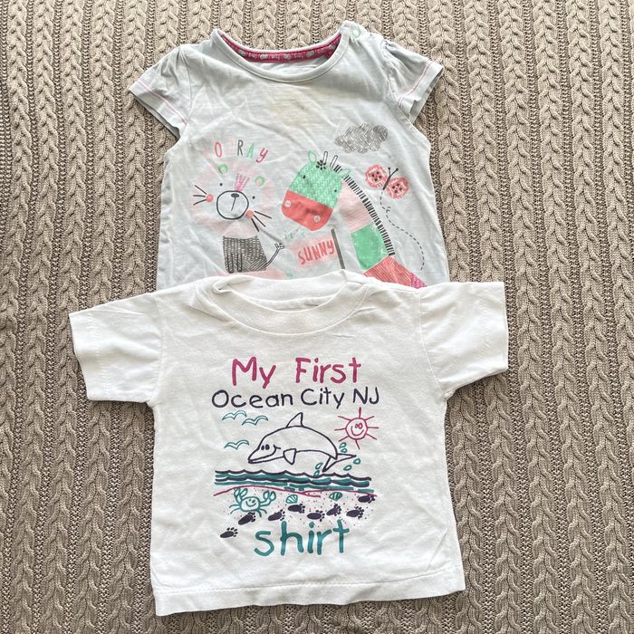 Zestaw bluzek koszulek do blw / malowania Tu i Rabbit Skins 12M