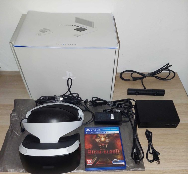 Óculos Vr C/Caixa + Câmera + Jogo + Acessórios Ligação ( Para Ps4)