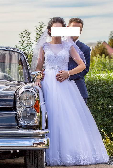 suknia ślubna Annais Bridal Karen 36/38 + welon