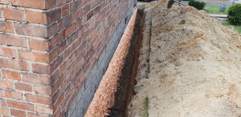 Odwodnienia budynków , drenaże, ocieplenia fundamentów