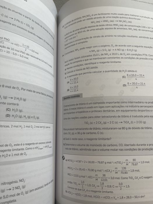 Livro de exercícios de físico-química A