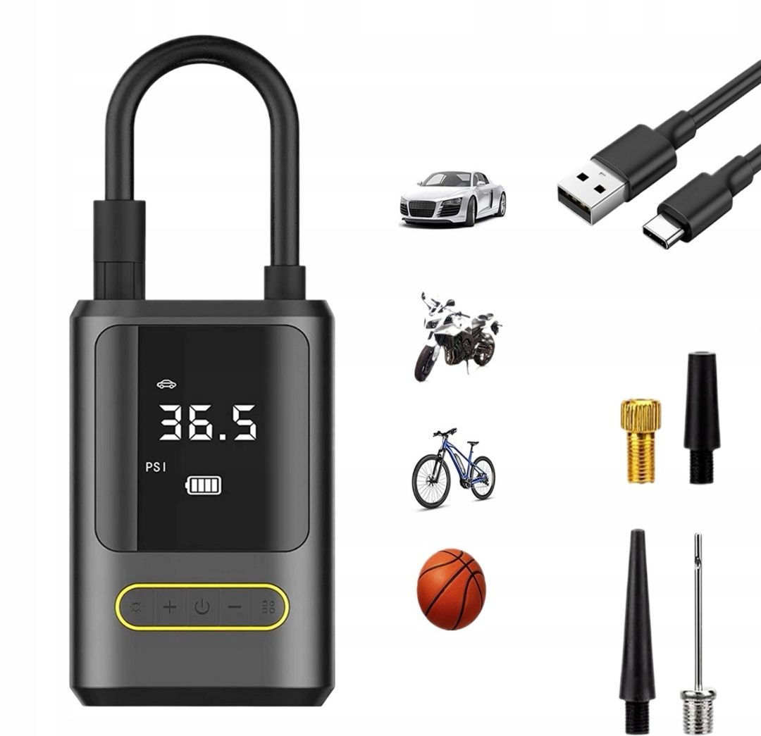 Kompresor Samochodowy Pompka USB Pompka do  Opon Powerbank  50W