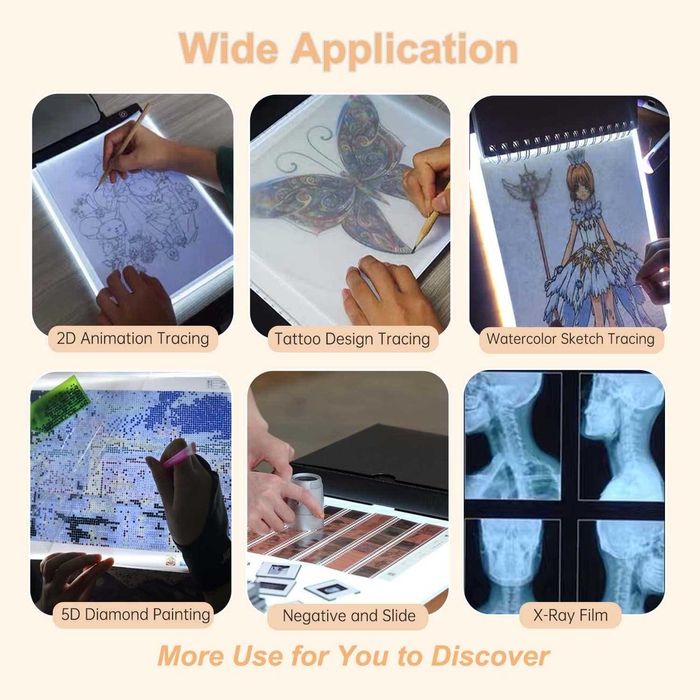 3s357. Lekki tablet A4 PRO, podświetlana tablica LED