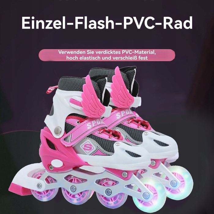 Łyżworolki Rolki  Z Regulacją różowy rozm. 35/38