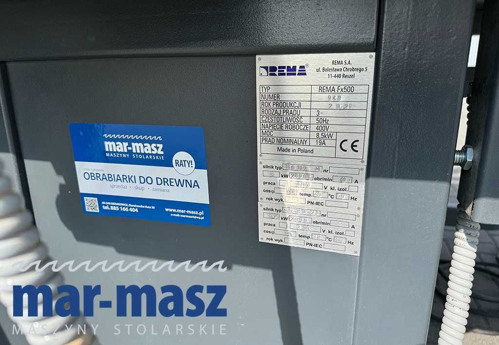 Piła formatowa REMA FX500 – 2osie automatyczny liniał wzdłużny pilarka
