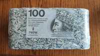 Brykiet z banknotów 100 zł