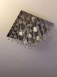 Lampa plafon sufitowa z kryształkami