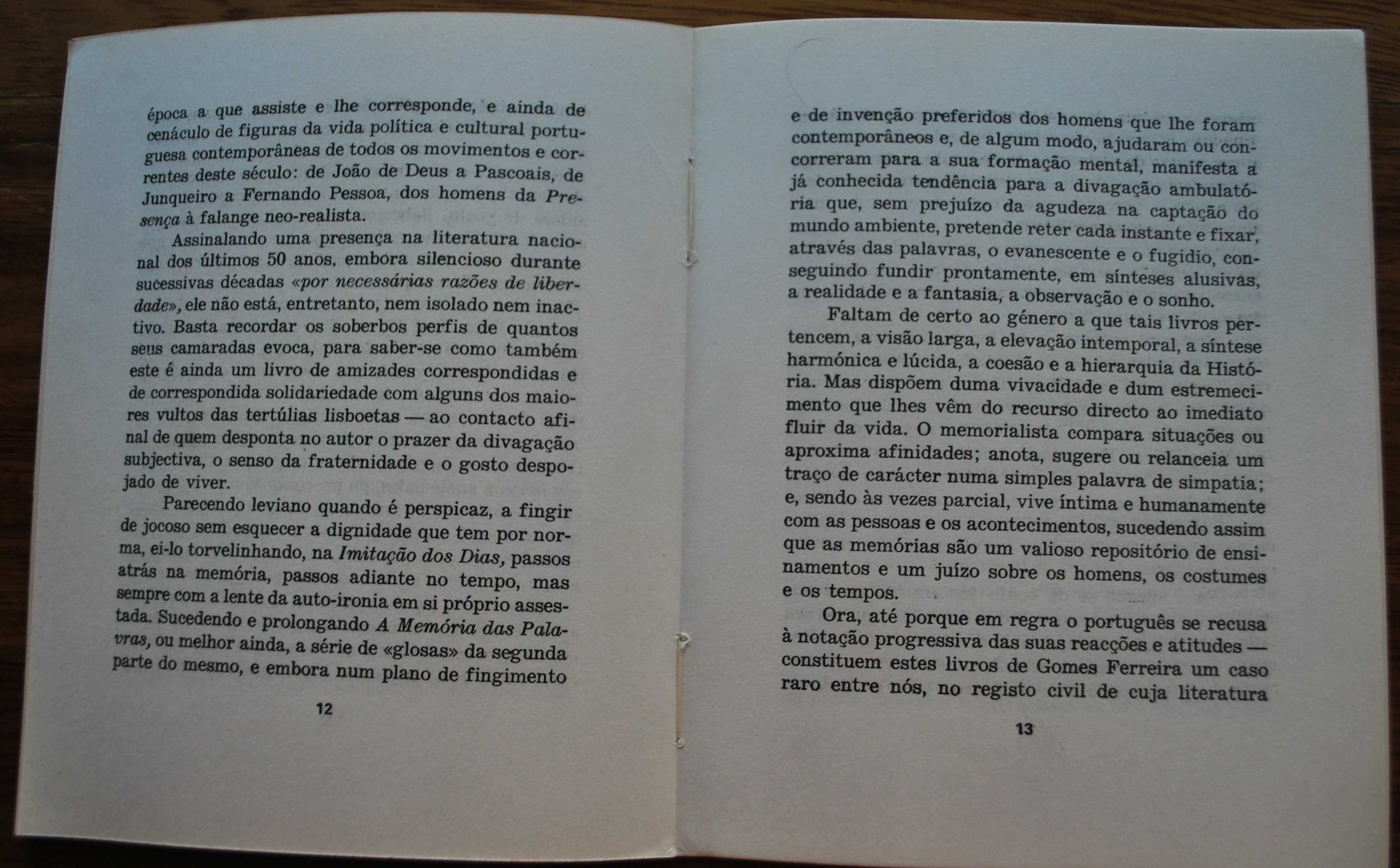 Perfil de José Gomes Ferreira de Taborda de Vasconcelos 1º Edição 1971