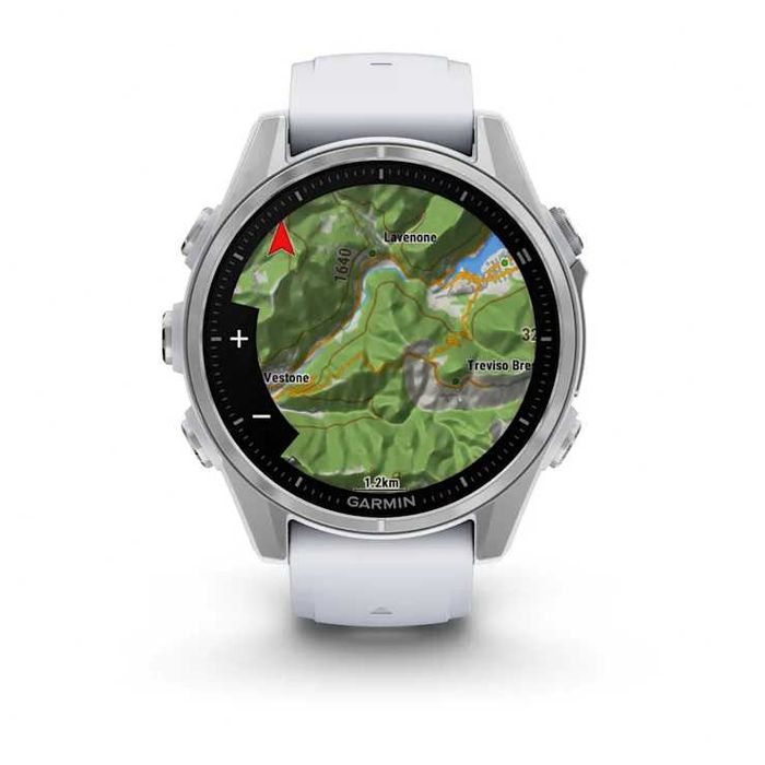 Smartwatch Garmin fenix 8 43mm Amoled, Srebrny z białym paskiem
