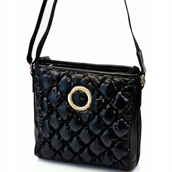 Torebka Damska MONNARI Listonoszka Czarna Pikowana Skóra Eko BAG4730