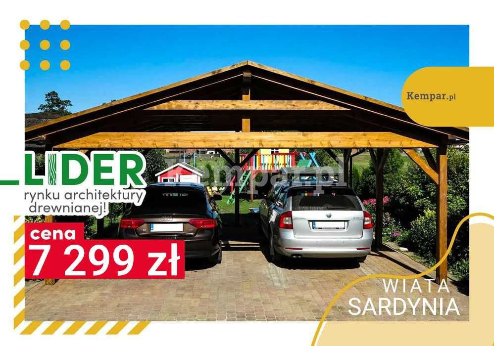Wiata garażowa Wiata drewniana Garaż drewniany SARDYNIA