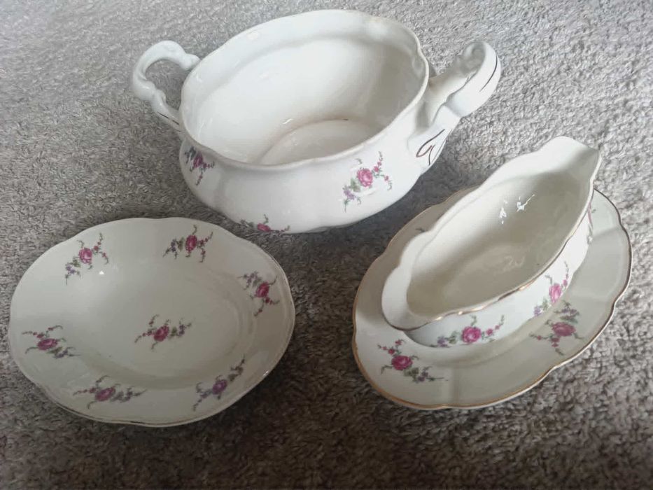 Zestaw naczyń Chodzież PRL vintage