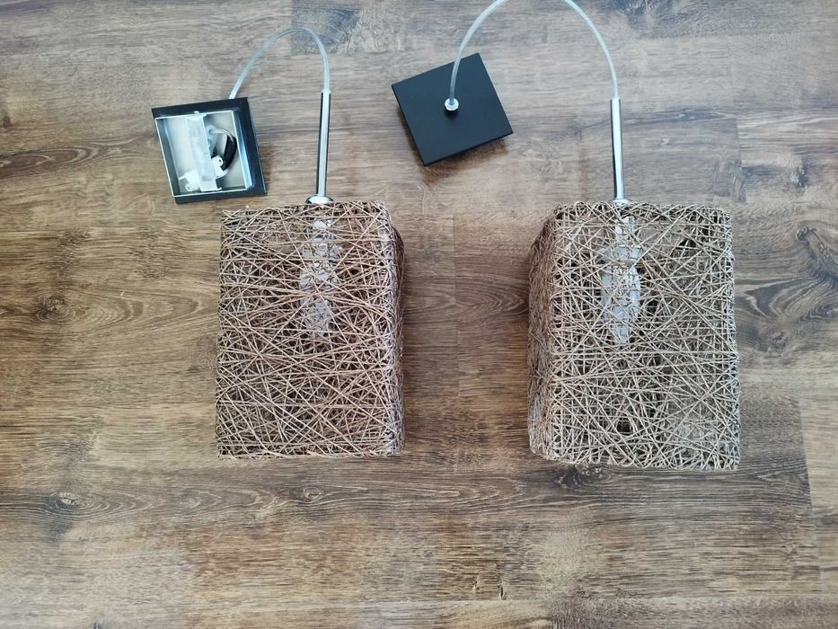 Lampy wiszące plecione w stylu Boho