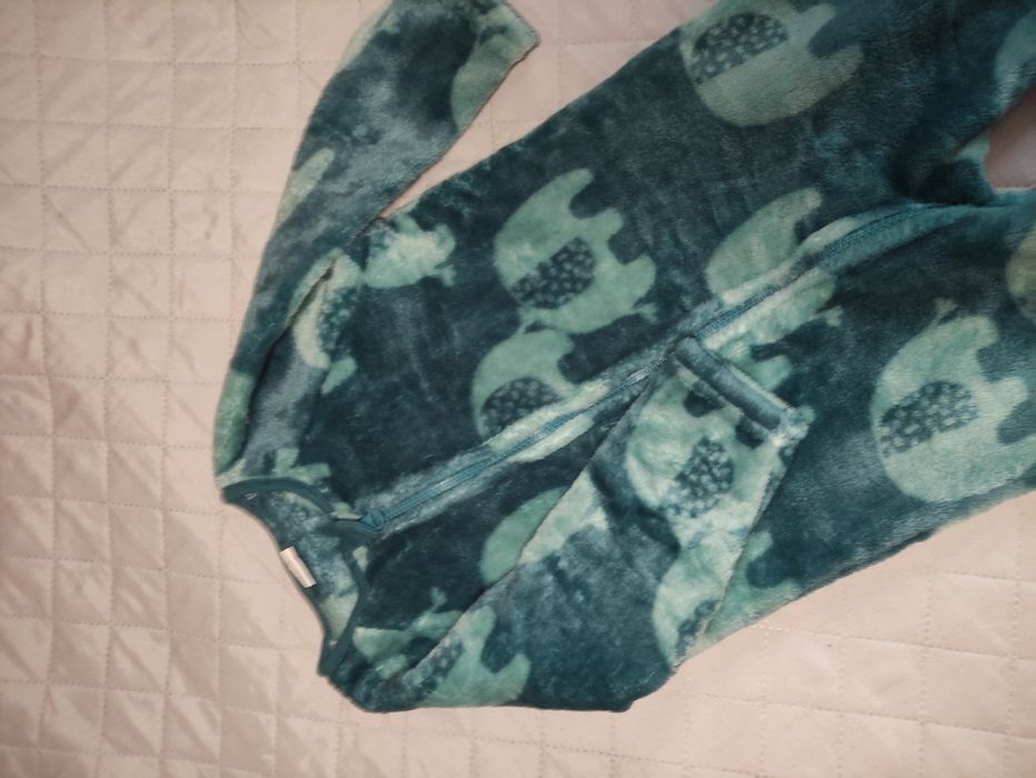 Теплий махровий чоловічок, піжама, комбінезон Next 9-12 міс 80 см