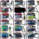 Lote de artigos de pesca achigã