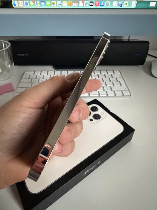 iPhone 13 Pro Max 128gb Silver Stan Idealny Bateria 100%