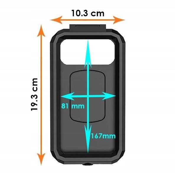 Motocyklowy uchwyt + etui na telefon QUIKLOX 6,5"