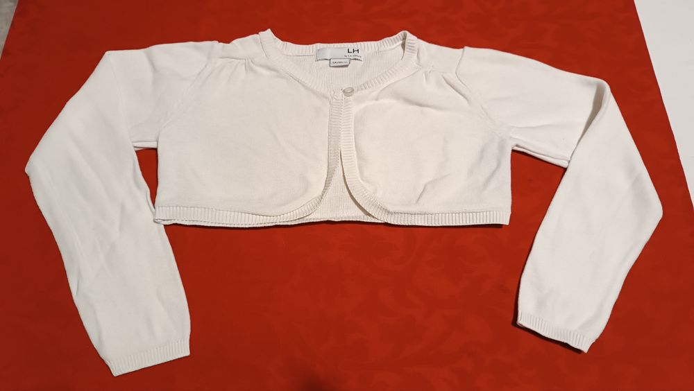 Bolero Casaco branco menina 5 Anos