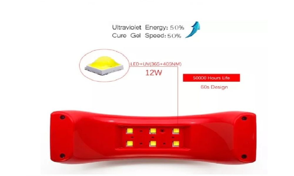 Светодиодная UV-LED лампа 12 Вт для гель-лаков