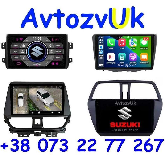 Android SX4 Suzuki S-Cross 2 BALENO SX 4 Балено Сх 4 CarPlay Магнитола