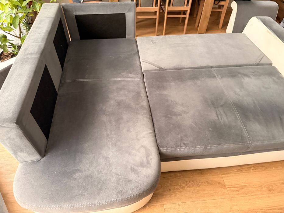 Kanapa narożnik rozkładany Agata Meble, szary