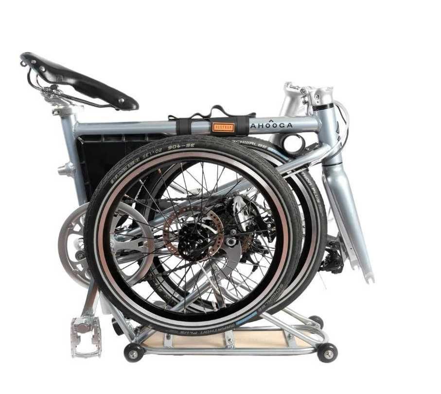 Bicicleta dobrável elétrica citadina cadeirinha Ahooga Folding Power+