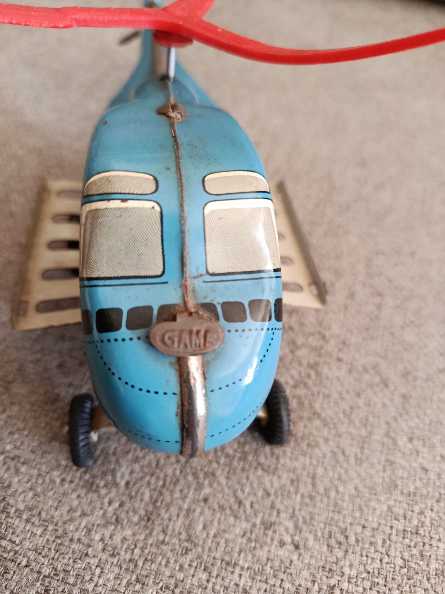Helicóptero Lata - Marca Gama - Fricção - Década 60