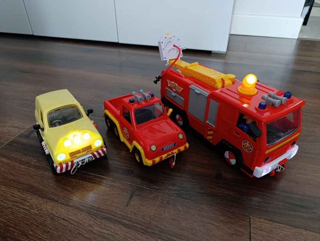 Zabawka Zestaw Strażak Sam Jupiter, Venus, Jeep ratunkowy