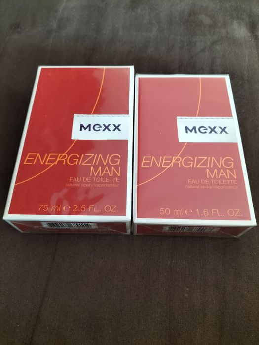 Mexx energizing MAN 75ml + 50ml nowe zafoliowane dwa opakowania perfum