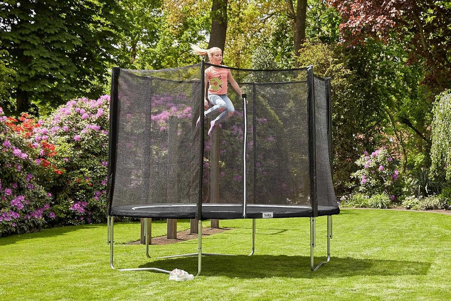 Trampolina z siatką Salta 180-183cm Czarna Rama odporna na korozję