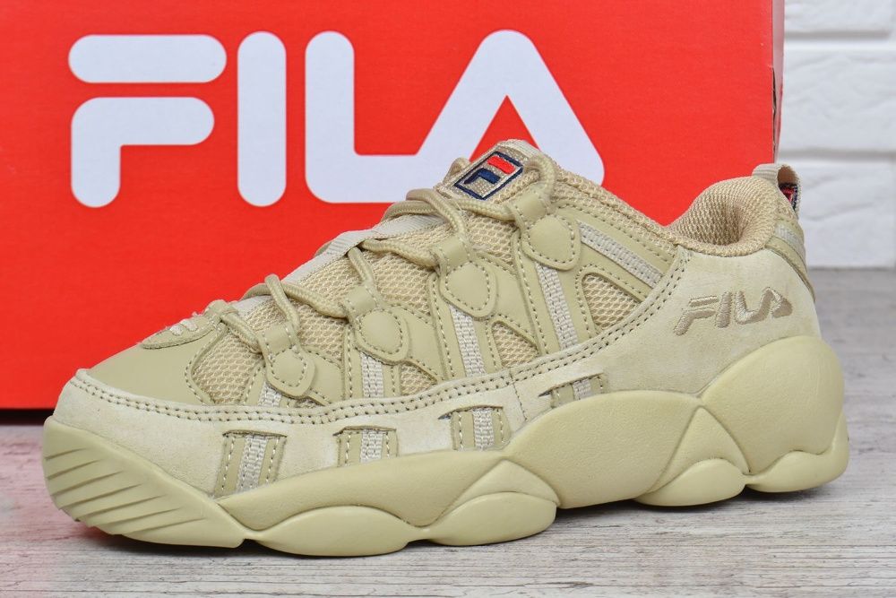 Кроссовки Fila Фила Корея женские замшевые бежевые 36-40