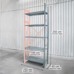 Regał magazynowy 5-półkowy DEXION 250x102x40 cm ocynk dostawny